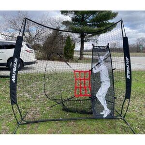 7'X7' Baseball Softball Practice Net,Pitching Net,Batting Net,with Baseball Tee